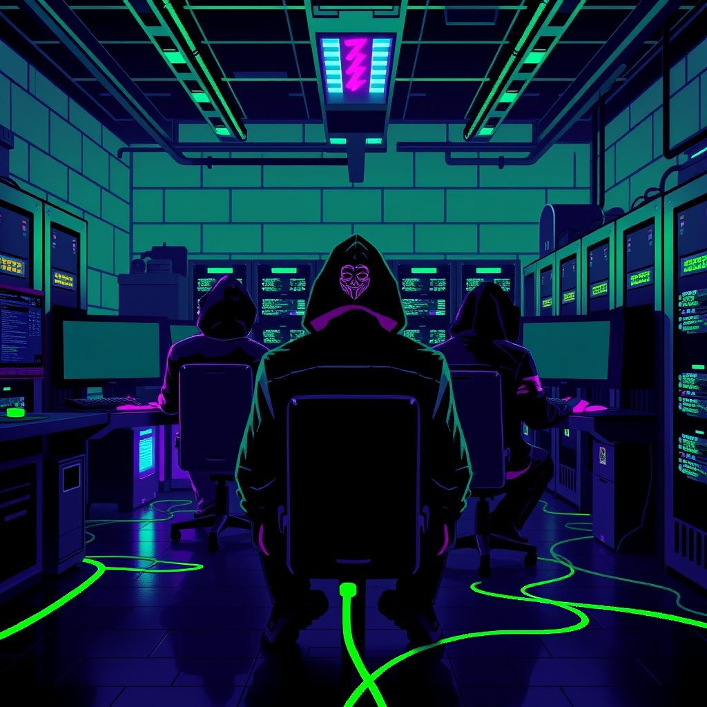 Anonymous Indonesia — varian pixel-art