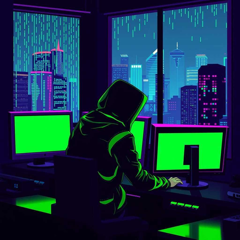 Kebocoran Data BRI Syariah 2023: Serangan Siber pada Bank Digital Indonesia — varian pixel-art