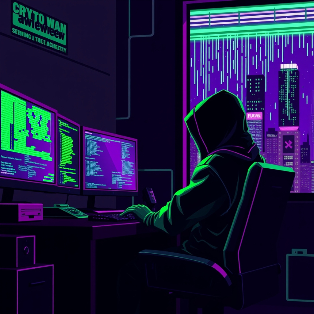 Buronan: Founder Crypto Exchange Lokal Rug Pull (2023) — varian pixel-art
