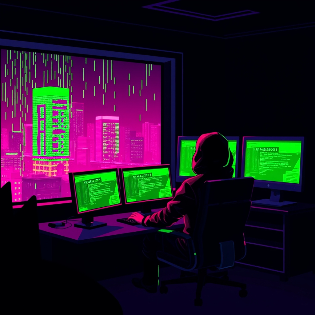 Serangan Ransomware Bank Syariah Indonesia 2025: Analisis Teknis & Lesson Learned — varian pixel-art