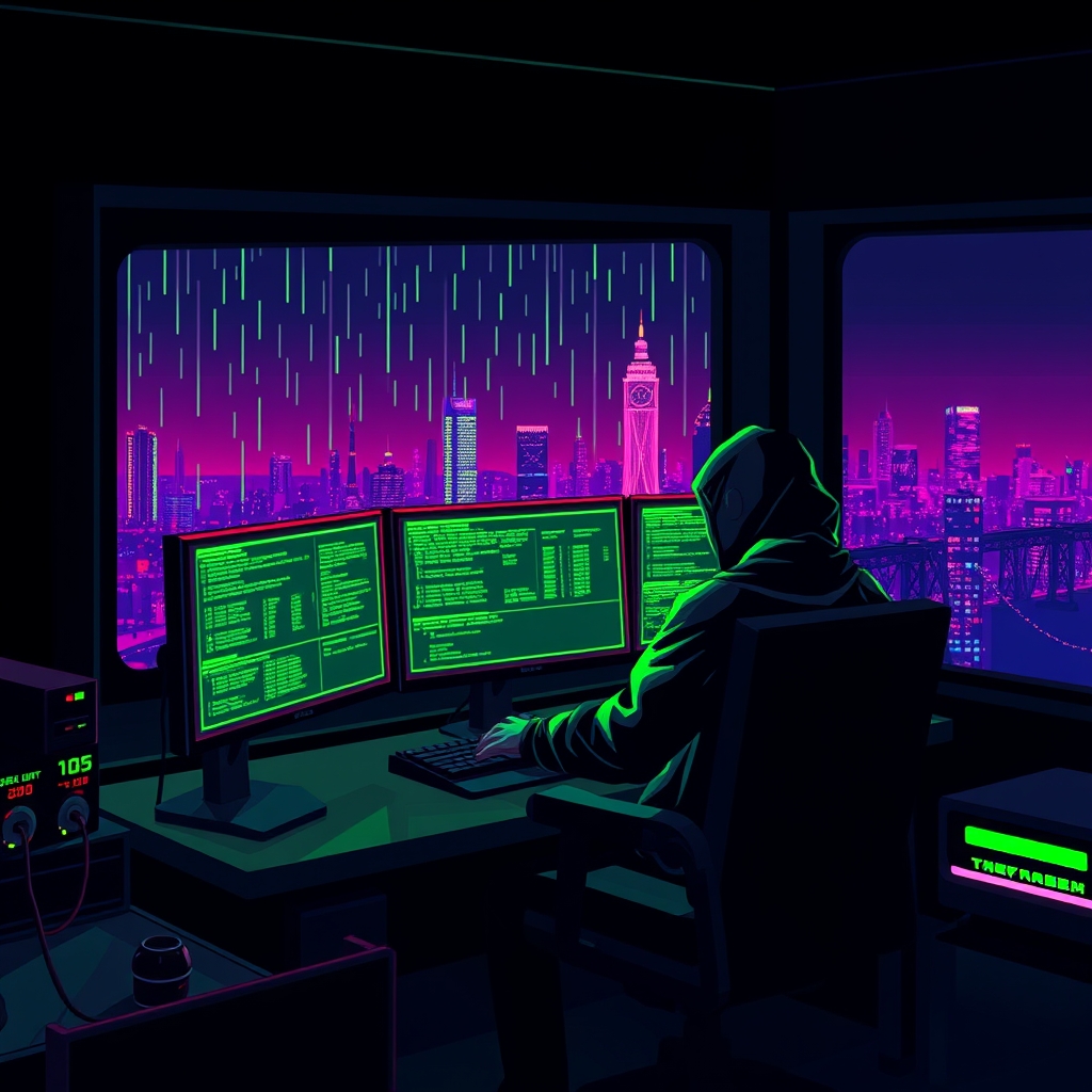 Ransomware Gang Serang Sistem SCADA PLN Jawa Mei 2024 — varian pixel-art