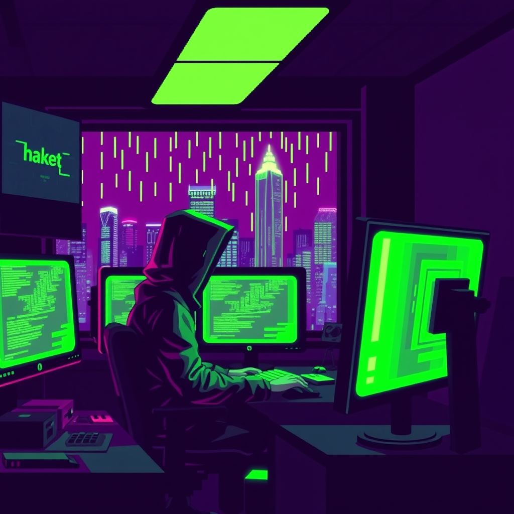 Stuxnet 2010: Cyberweapon Pertama yang Hancurkan Centrifuge Nuklir Iran — varian pixel-art
