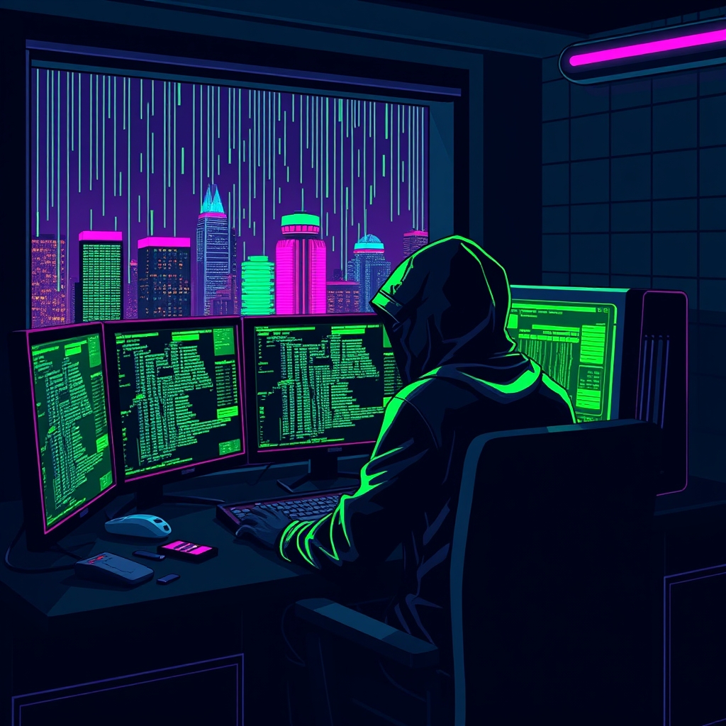 Wahyu Kenzo & ATG: Rp 9 Triliun Hilang di "Robot Trading Halal" (2023) — varian pixel-art