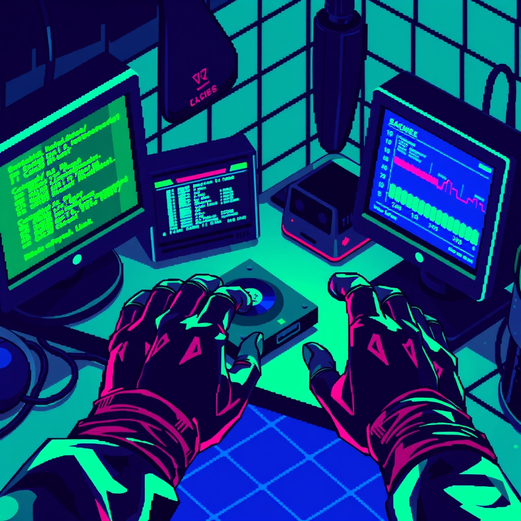 XZ Utils Backdoor 2024: Sosial Engineering Multi-Tahun yang Hampir Menjebol Linux — varian pixel-art
